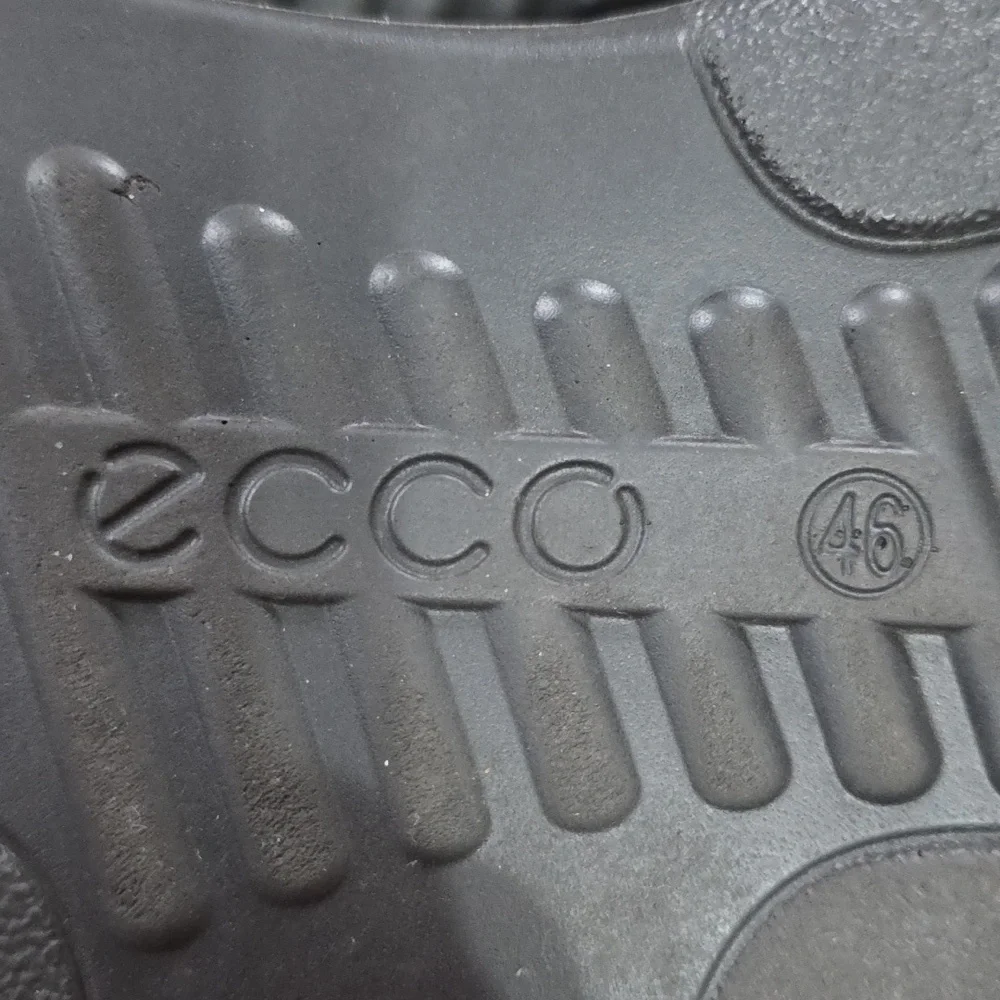 Ecco Irving Men's Black Leather Fisherman Loafers Hook/Loop Casual Sz 46/12-12.5
